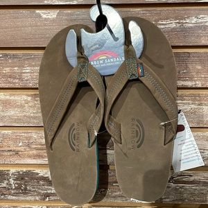 Rainbow Espresso/Blue Midsole Sandals